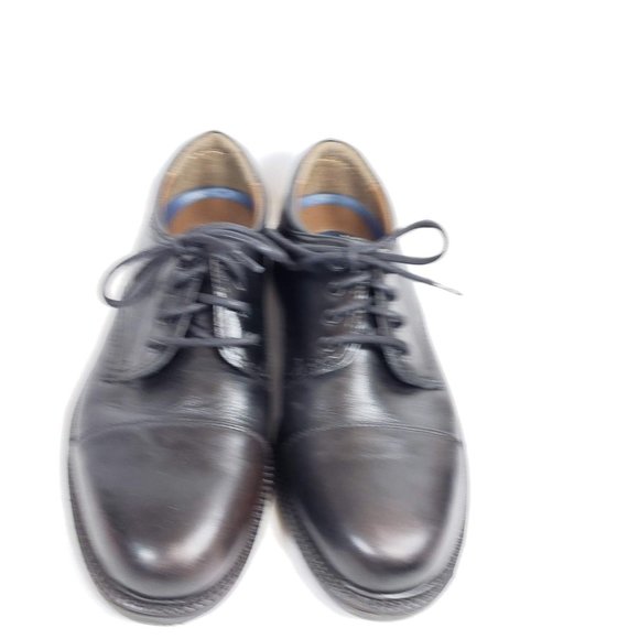 Dockers Cap Toe 4 Eye Oxfords Men's Sz 10 Black Leather - Picture 5 of 8